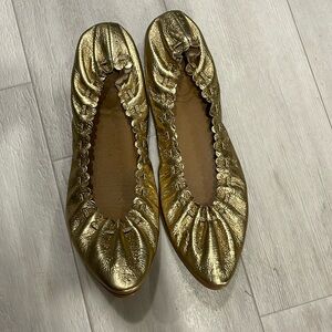See By Chloe Jane Ballet Flats, Light Gold